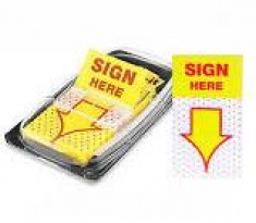 Giấy note Sign Here
