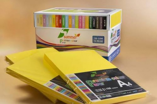 Giấy Bìa màu LEMON 160gsm, A4, 100 tờ, Nhóm B (8116GR9) (VÀNG)