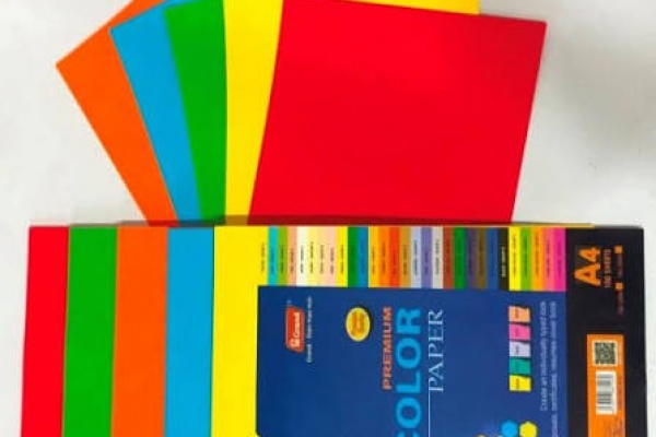 Giấy Bìa trộn 5 màu ĐB 160gsm, A4, 100 tờ, Nhóm B (8116MIX5)