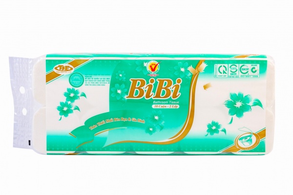 khăn giấy cuộn không lõi BIBI